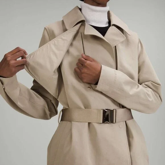 Lululemon Always There Short Trench Coat Raw Linen - Picture 3 of 14